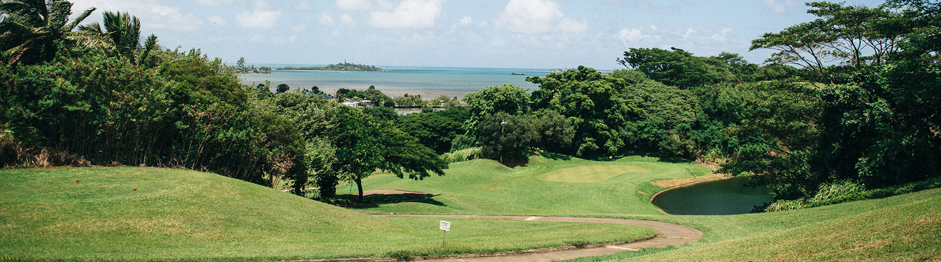view of ocean from the golf course